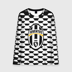 Лонгслив мужской Juventus геометрия черно белая, цвет: 3D-принт