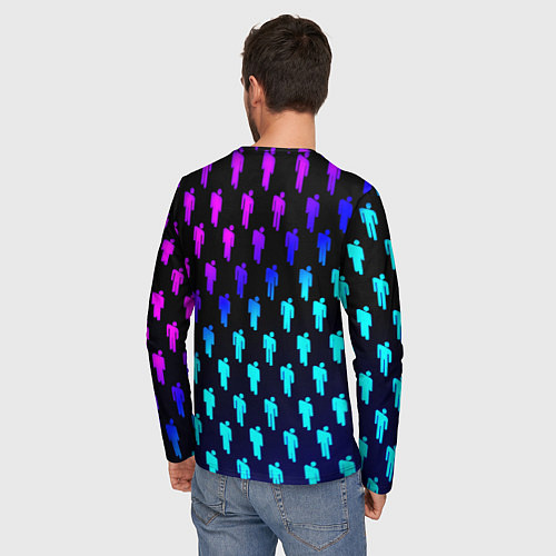 Мужской лонгслив Barcelona люди градиент неон / 3D-принт – фото 4