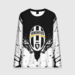 Лонгслив мужской Ювентус краски всплеск текстура, цвет: 3D-принт
