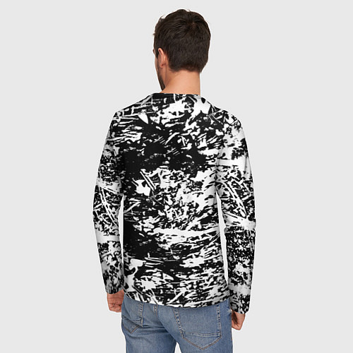 Мужской лонгслив Боруссиа белые краски / 3D-принт – фото 4