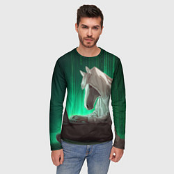 Лонгслив мужской Хакер лошадь, цвет: 3D-принт — фото 2