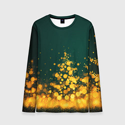 Лонгслив мужской Новогодние елочки из боке, цвет: 3D-принт
