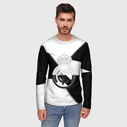 Лонгслив мужской Реал Мадрид геометрия полосы, цвет: 3D-принт — фото 2