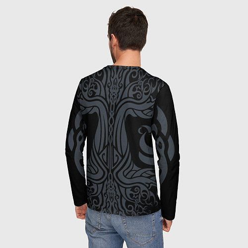 Мужской лонгслив Древо жизни в орнаменте - слава богам и предкам / 3D-принт – фото 4