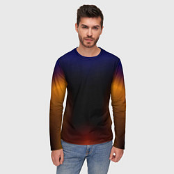 Лонгслив мужской Color black red blue, цвет: 3D-принт — фото 2