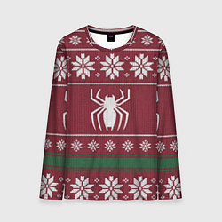 Мужской лонгслив Рождественский свитер Человека паука