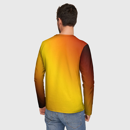Мужской лонгслив Color yellow red gradient / 3D-принт – фото 4