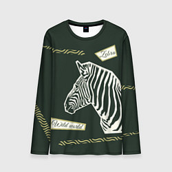 Лонгслив мужской Зебра-коллаж, цвет: 3D-принт