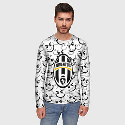 Лонгслив мужской Ювентус смайлы, цвет: 3D-принт — фото 2