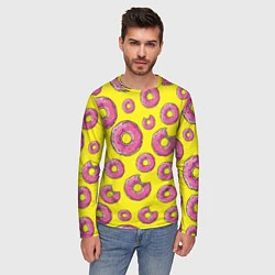 Лонгслив мужской Пончики Гомера, цвет: 3D-принт — фото 2