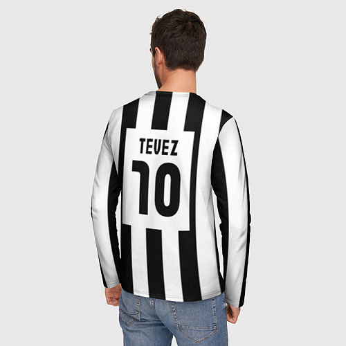 Мужской лонгслив Juventus: Tevez / 3D-принт – фото 4