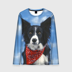 Лонгслив мужской Бордер-колли, цвет: 3D-принт