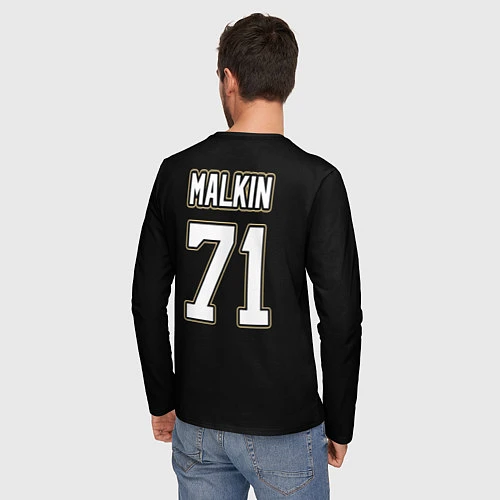Мужской лонгслив Pittsburgh Penguins: Malkin / 3D-принт – фото 4