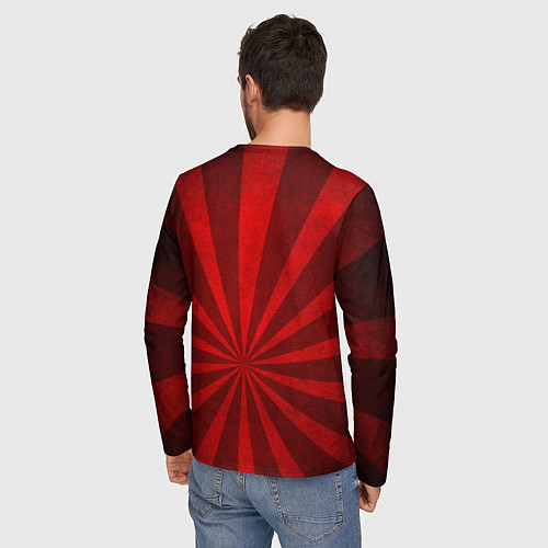 Мужской лонгслив Red alert girl / 3D-принт – фото 4