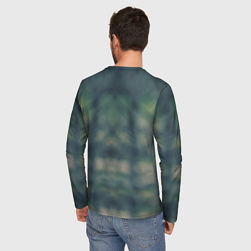 Мужской лонгслив Сова с птенцами на пеньке / 3D-принт – фото 4