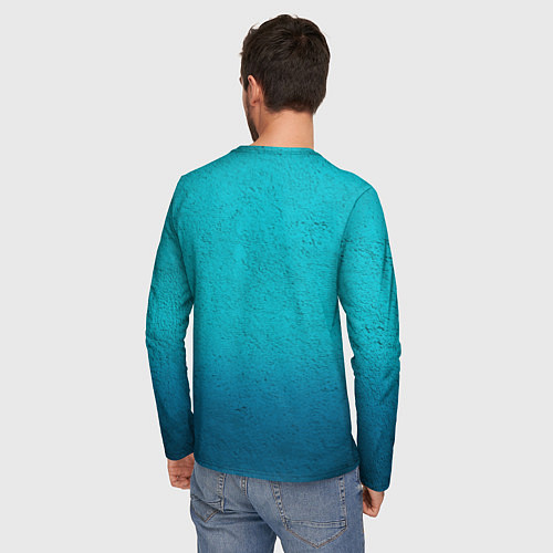 Мужской лонгслив Флаг Казахстана / 3D-принт – фото 4