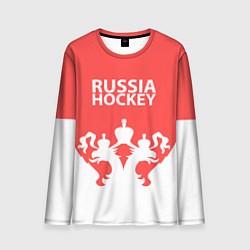 Лонгслив мужской Russia Hockey, цвет: 3D-принт