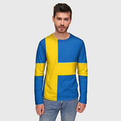Лонгслив мужской Швеция, цвет: 3D-принт — фото 2