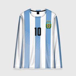 Лонгслив мужской Месси - сборная Аргентины, цвет: 3D-принт