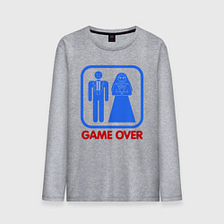Лонгслив хлопковый мужской Game over, цвет: меланж