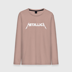 Лонгслив хлопковый мужской Metallica, цвет: пыльно-розовый