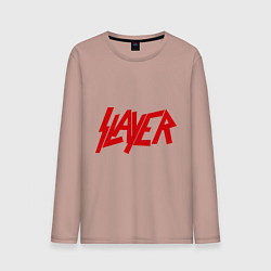 Лонгслив хлопковый мужской Slayer, цвет: пыльно-розовый