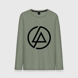 Лонгслив хлопковый мужской Linkin Park: Sybmol, цвет: авокадо