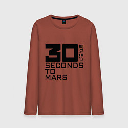 Лонгслив хлопковый мужской 30 Seconds To Mars цвета кирпичный — фото 1