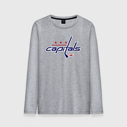 Лонгслив хлопковый мужской Washington Capitals, цвет: меланж