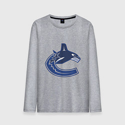 Лонгслив хлопковый мужской Vancouver Canucks, цвет: меланж