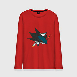 Лонгслив хлопковый мужской San Jose Sharks, цвет: красный
