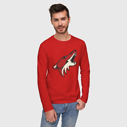 Лонгслив хлопковый мужской Phoenix Coyotes, цвет: красный — фото 2