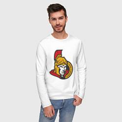 Лонгслив хлопковый мужской Ottawa Senators цвета белый — фото 2
