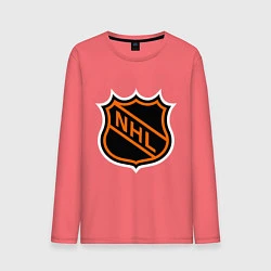 Лонгслив хлопковый мужской NHL, цвет: коралловый