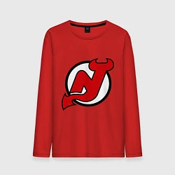 Лонгслив хлопковый мужской New Jersey Devils, цвет: красный