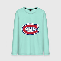 Лонгслив хлопковый мужской Montreal Canadiens цвета мятный — фото 1