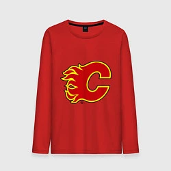 Лонгслив хлопковый мужской Calgary Flames, цвет: красный