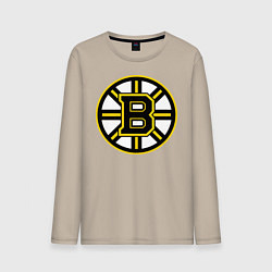 Лонгслив хлопковый мужской Boston Bruins, цвет: миндальный