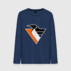 Лонгслив хлопковый мужской Pittsburgh Penguins, цвет: тёмно-синий