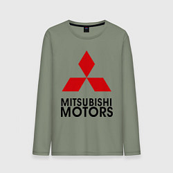 Лонгслив хлопковый мужской Mitsubishi, цвет: авокадо