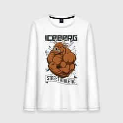 Лонгслив хлопковый мужской Iceberg: Street Athletic, цвет: белый