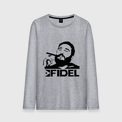 Лонгслив хлопковый мужской FIdel, цвет: меланж