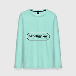 Лонгслив хлопковый мужской Prodigy лого с муравьем цвета мятный — фото 1