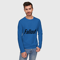 Лонгслив хлопковый мужской Fallout цвета синий — фото 2