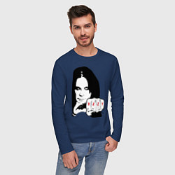Лонгслив хлопковый мужской Ozzy Ozborn, цвет: тёмно-синий — фото 2