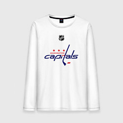 Лонгслив хлопковый мужской Washington Capitals: Ovechkin 8, цвет: белый