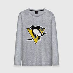 Лонгслив хлопковый мужской Pittsburgh Penguins: Malkin 71, цвет: меланж