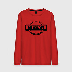Лонгслив хлопковый мужской Nissan club, цвет: красный