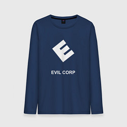 Лонгслив хлопковый мужской Evil corporation, цвет: тёмно-синий