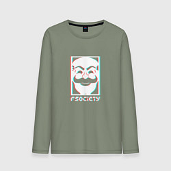 Лонгслив хлопковый мужской F society, цвет: авокадо